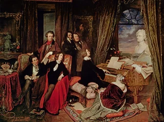 Liszt vid pianot, 1840